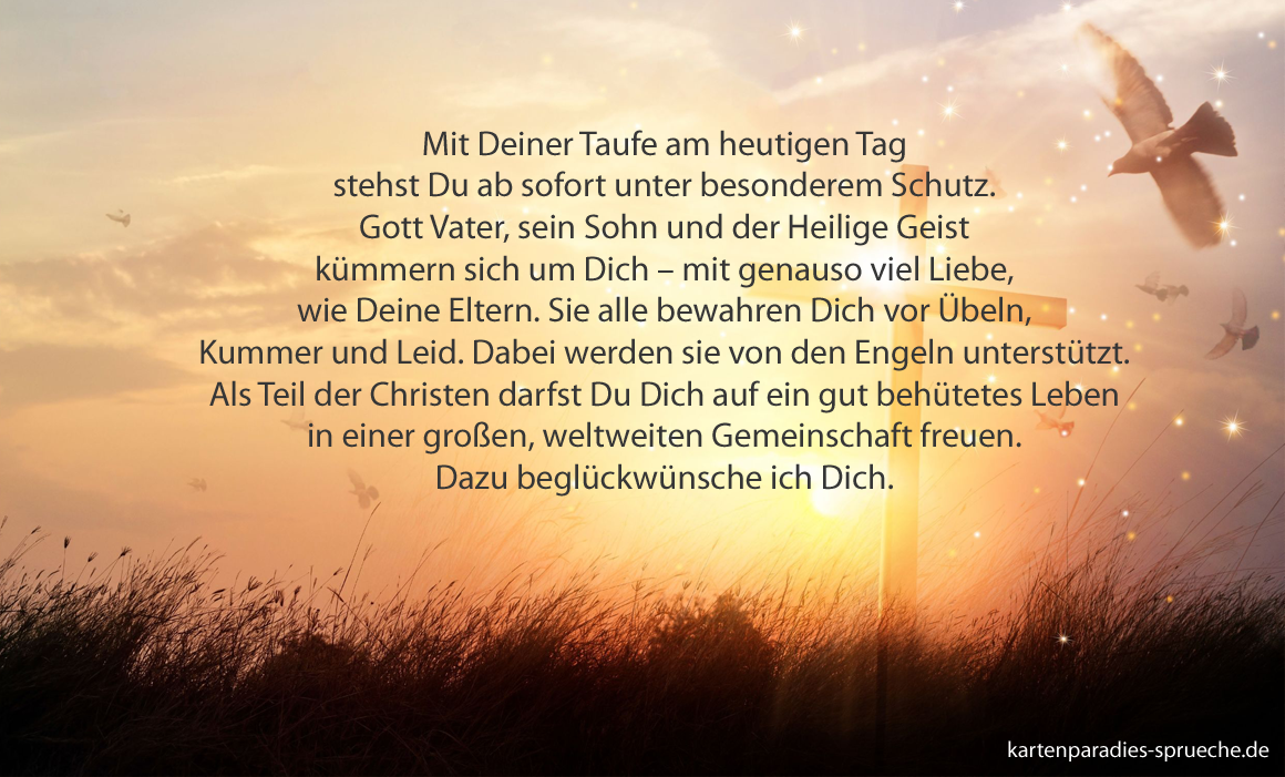 Glückwünsche zur Taufe 🥇 kartenparadies-sprueche.de