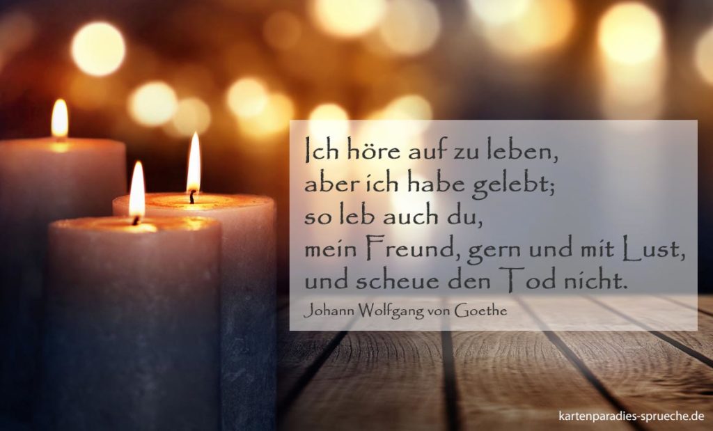 Trauersprüche † Einfühlsam & tröstend für Trauerkarten